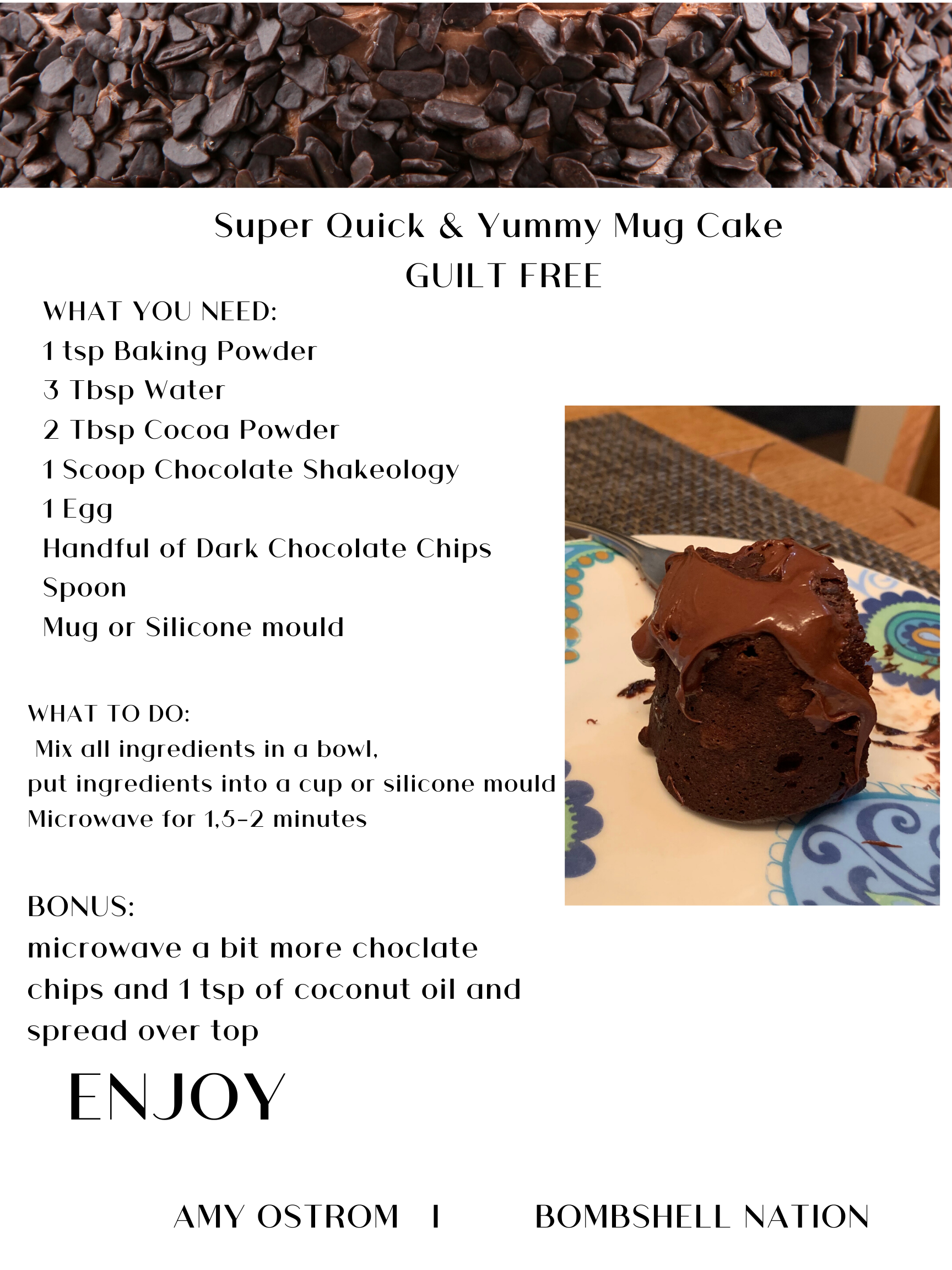 Chocolate Chocolate Mug Cake