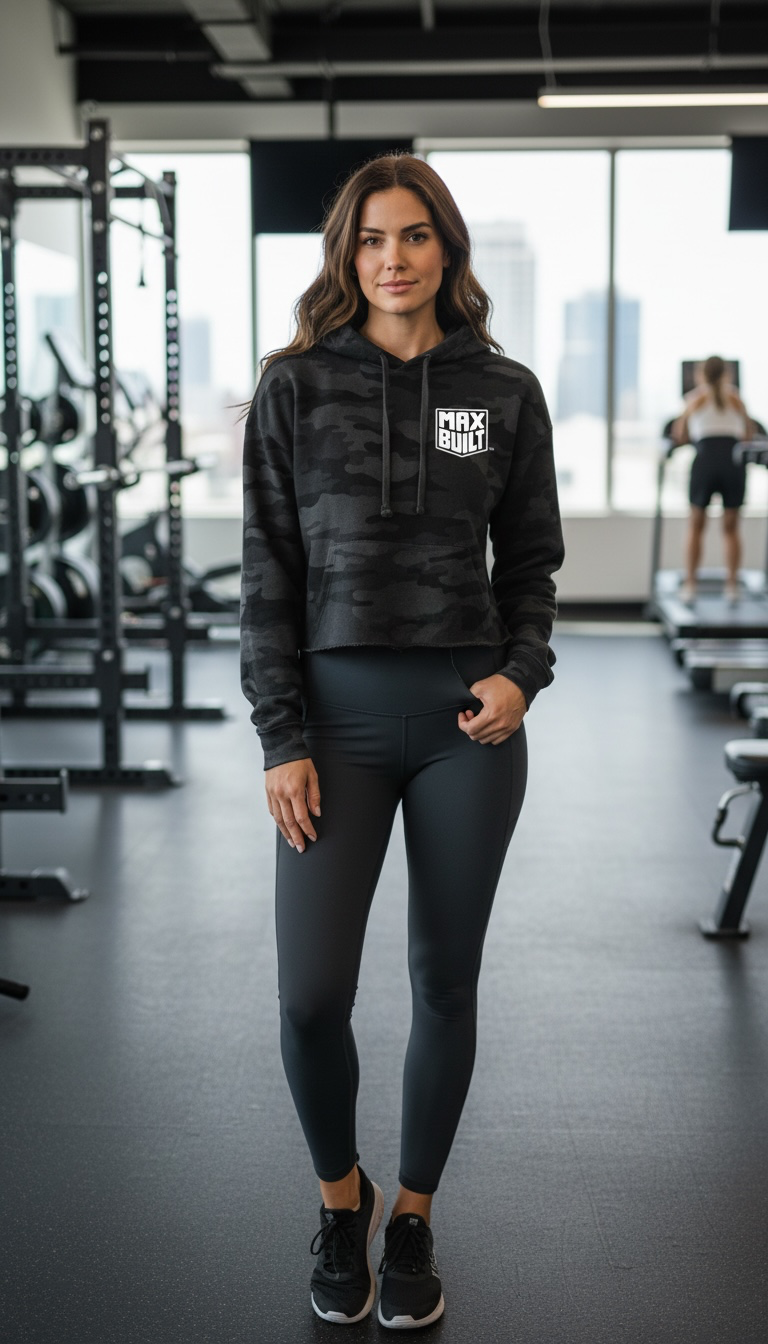 BODi MAX BUILT Ladied Crop Hoodie