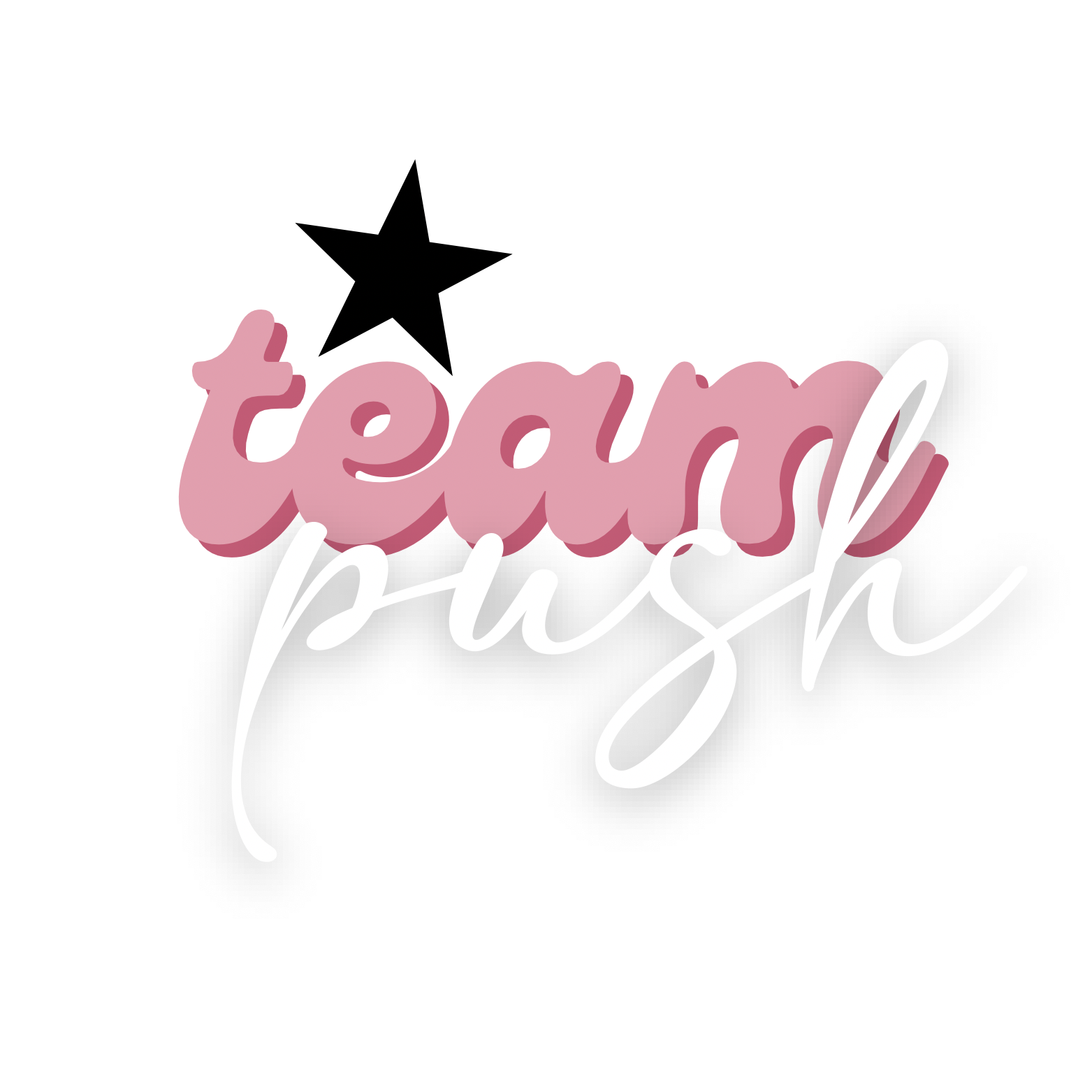 Team Push Die Cut Stickers