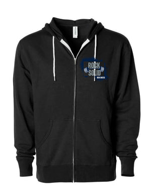 Rock Solid Unisex Zip Up Hoodie