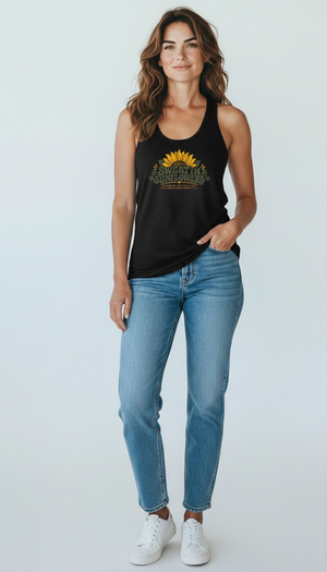 SweatinSunflowers Full Length Racerback Tank