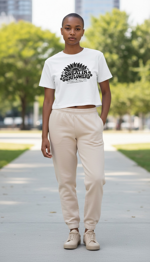 SweatinSunflowers Crop Tee
