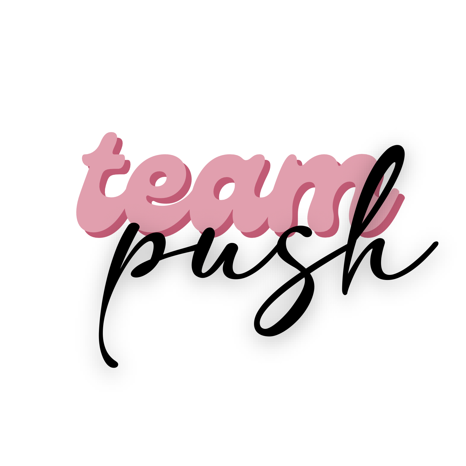 Team Push Die Cut Stickers