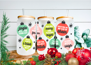 Xmas Affirmations Can Glasses