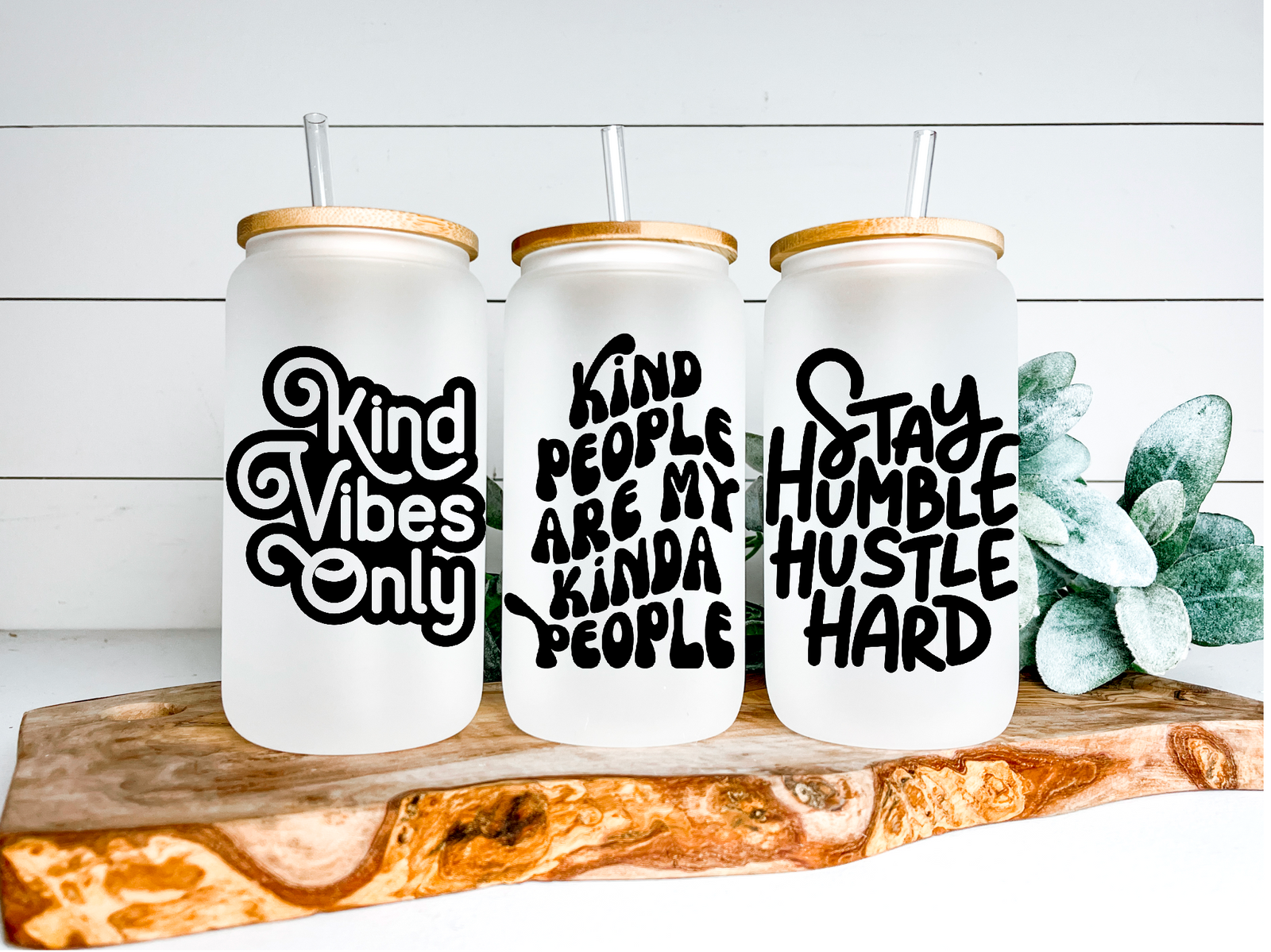 Verres à canettes variés