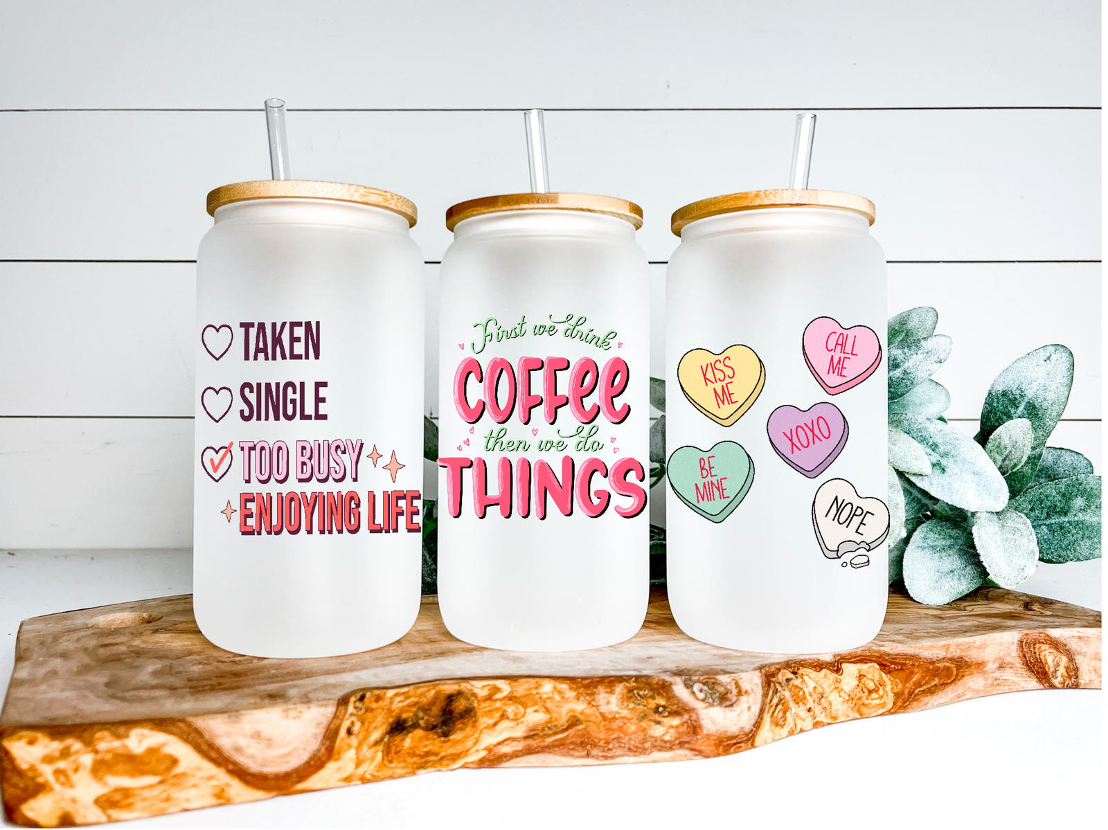 Verres à canettes variés