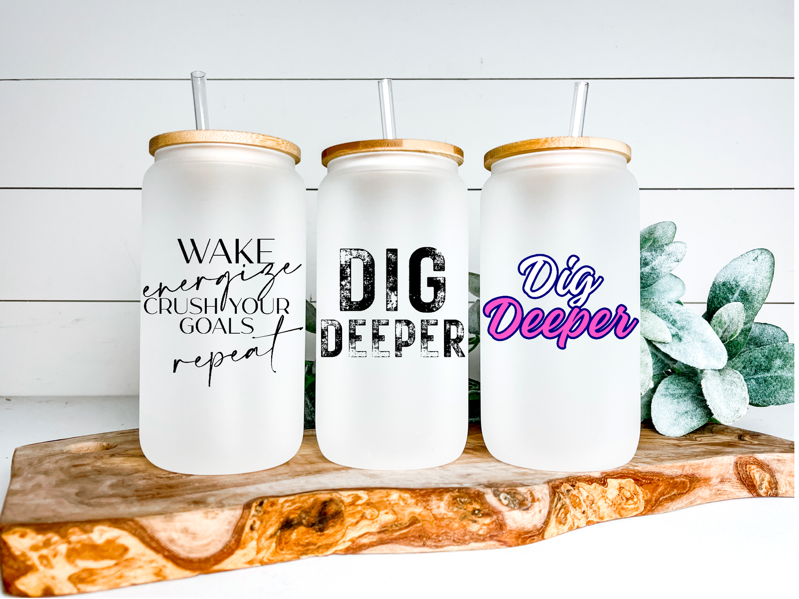 Verres à canettes variés