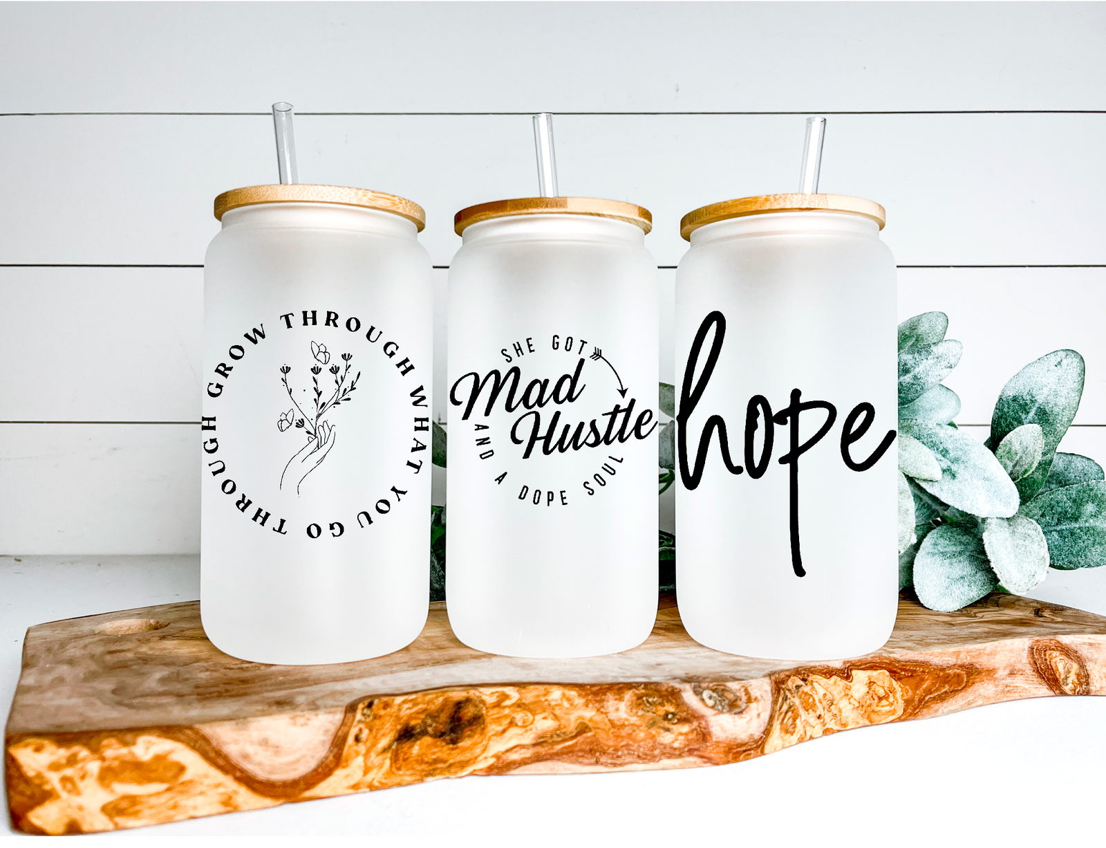 Verres à canette givrés 