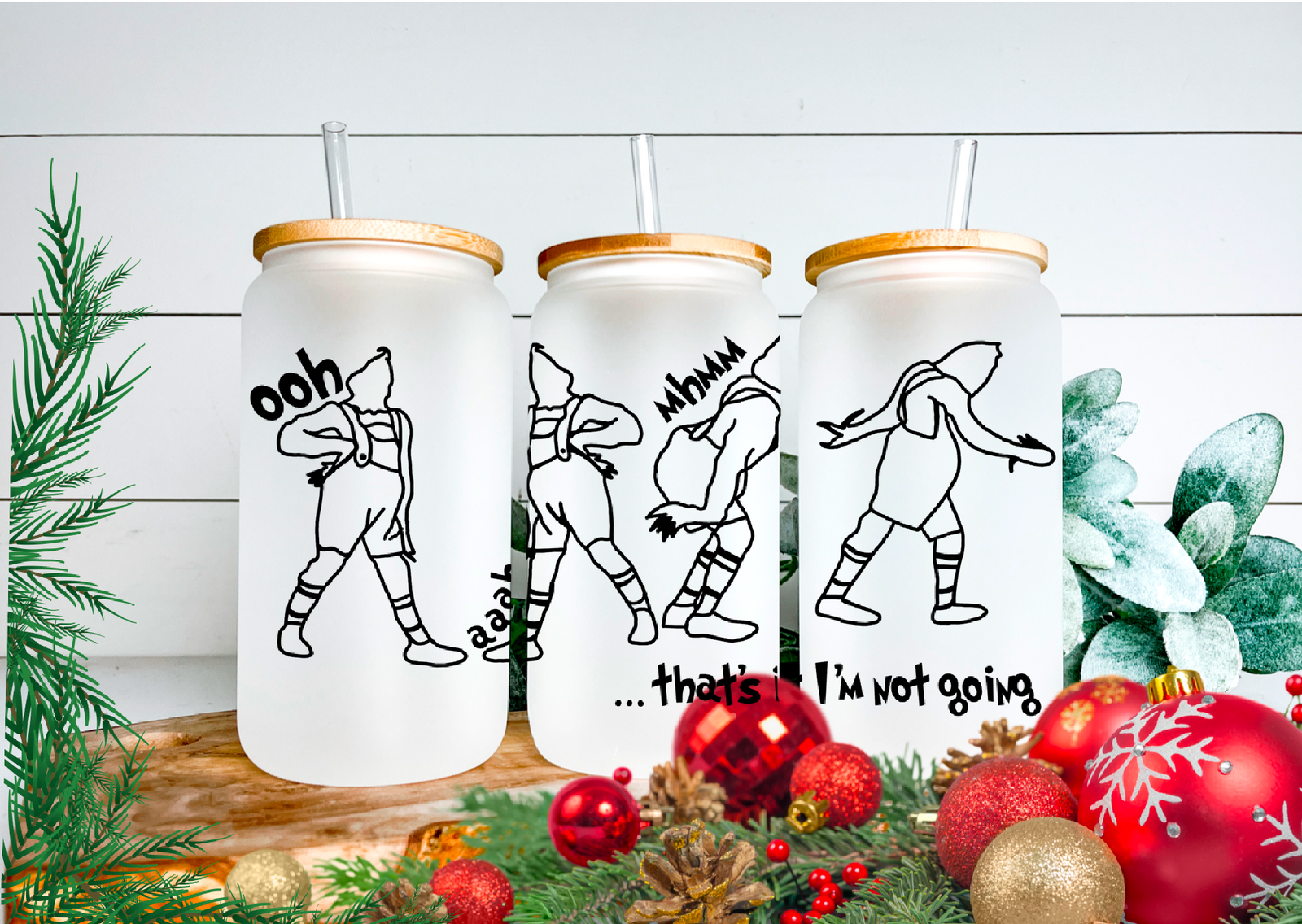 Emballage pour verre Grinch