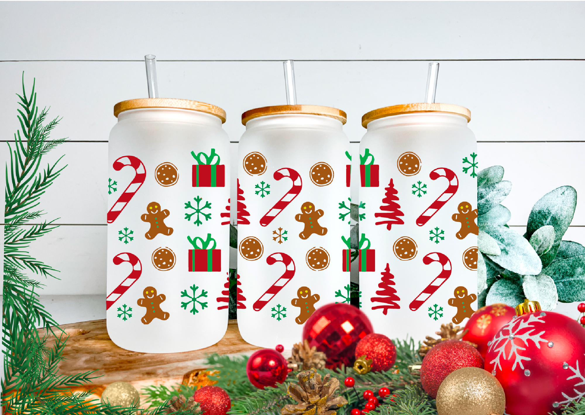 Xmas Collection Wraps - Can Glasses