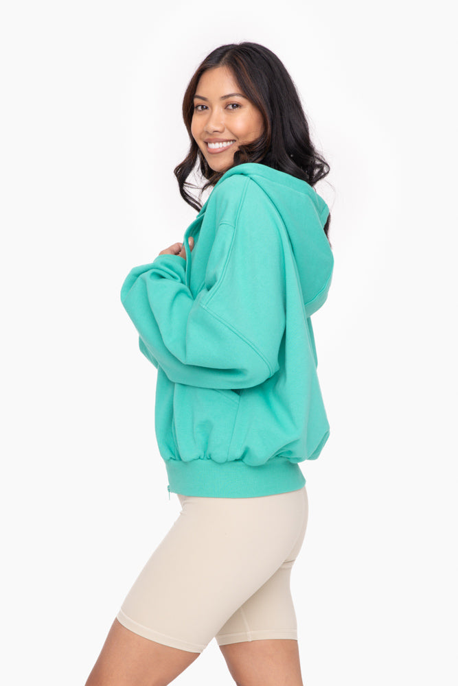 Sweat à capuche zippé oversize