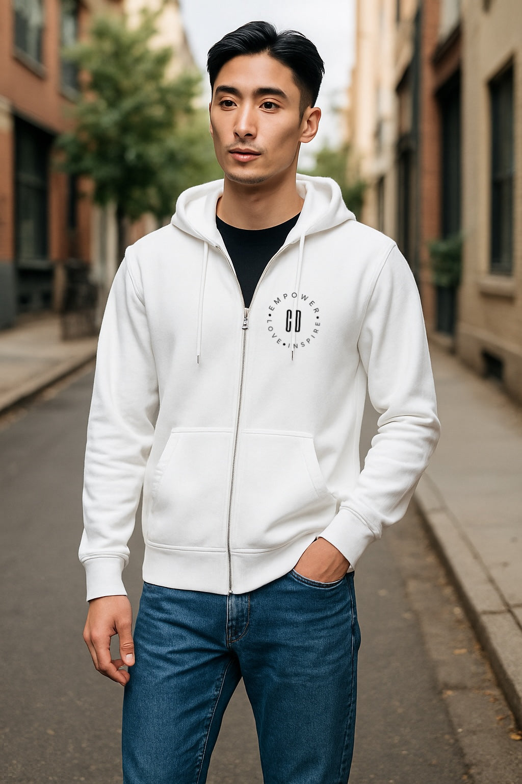 Sweat à capuche zippé unisexe Strength Series 