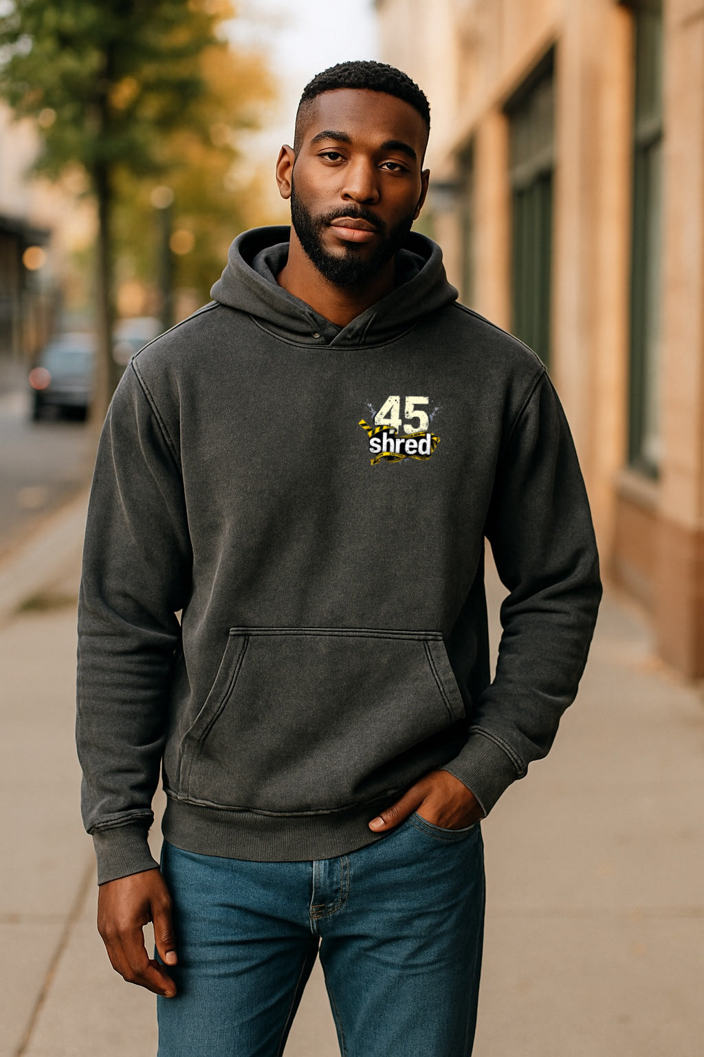 Sweat à capuche 45 SHRED Mineral Wash