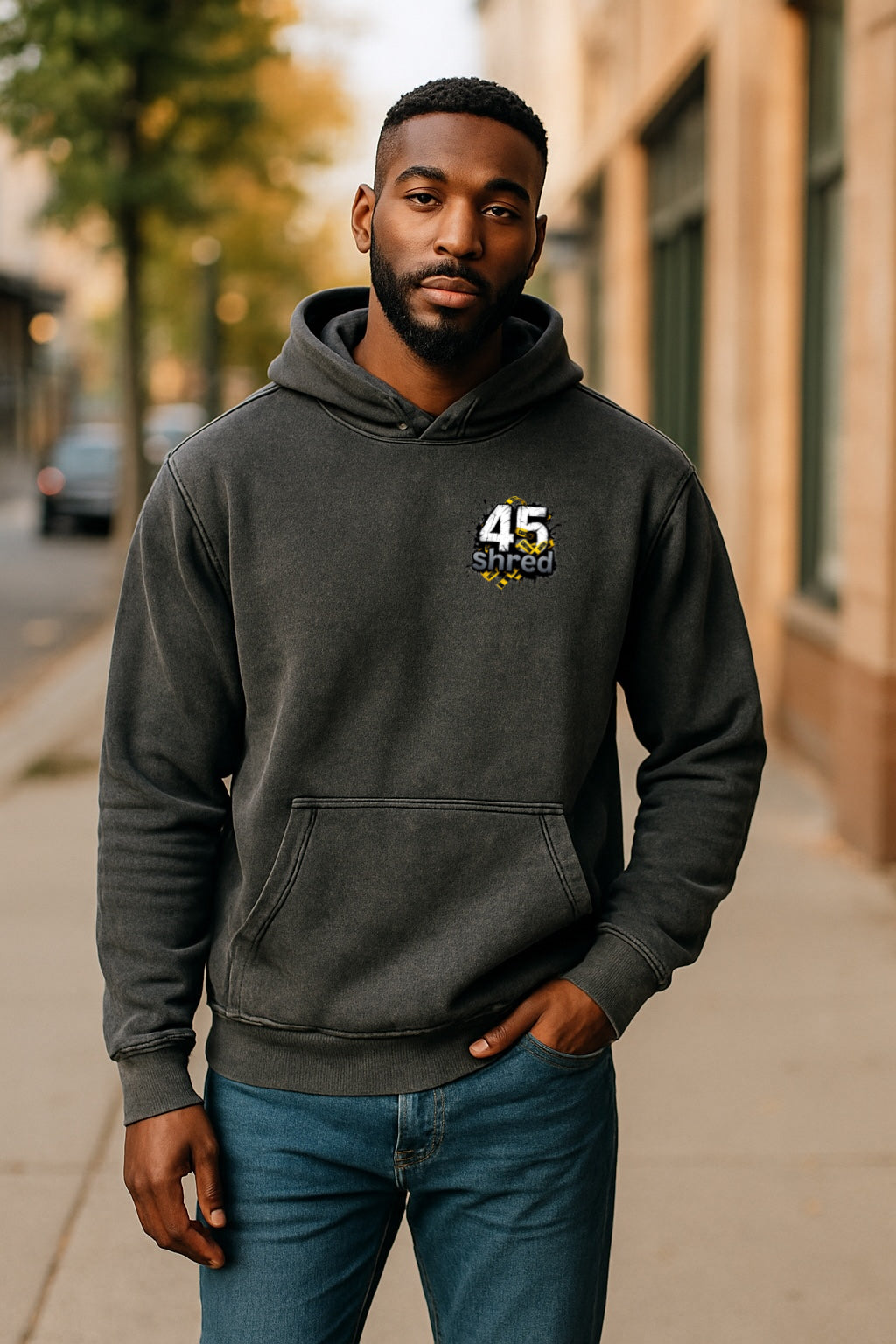 Sweat à capuche 45 SHRED Mineral Wash