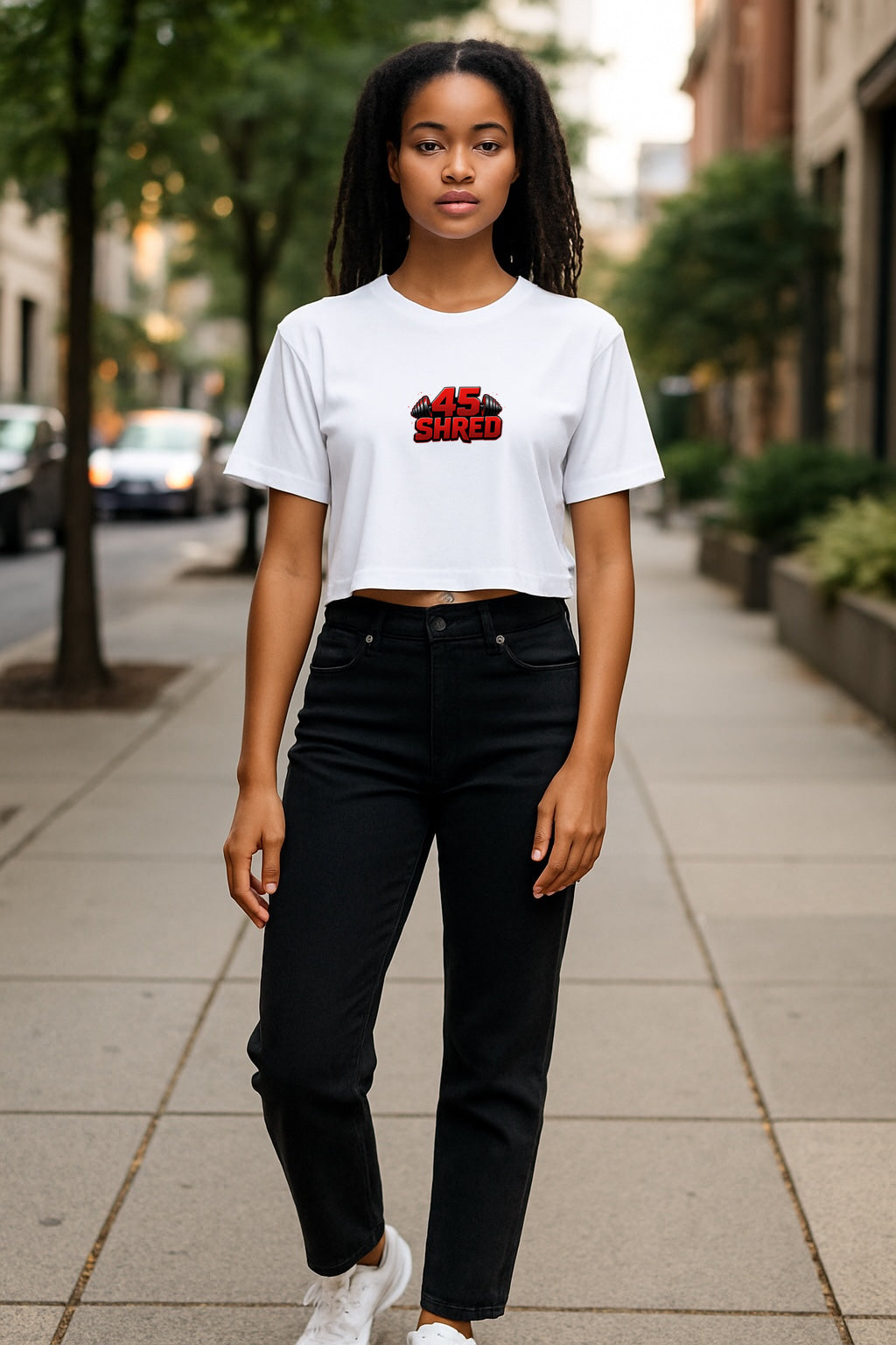 45 SHRED Crop Tee