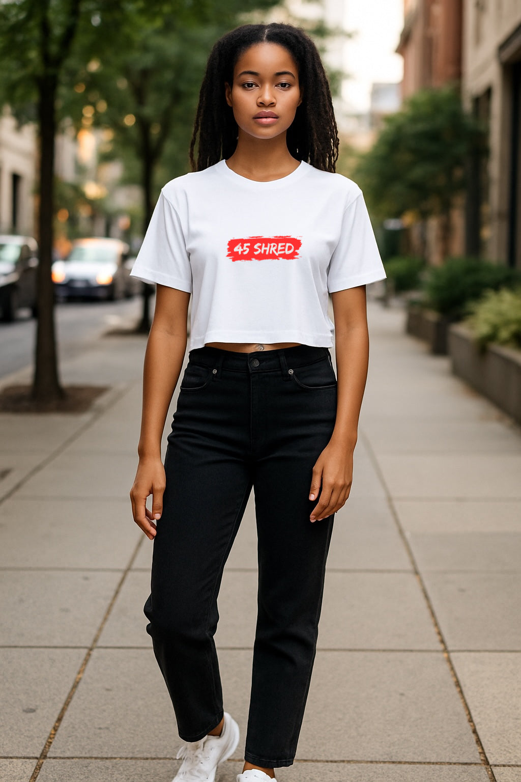 45 SHRED Crop Tee