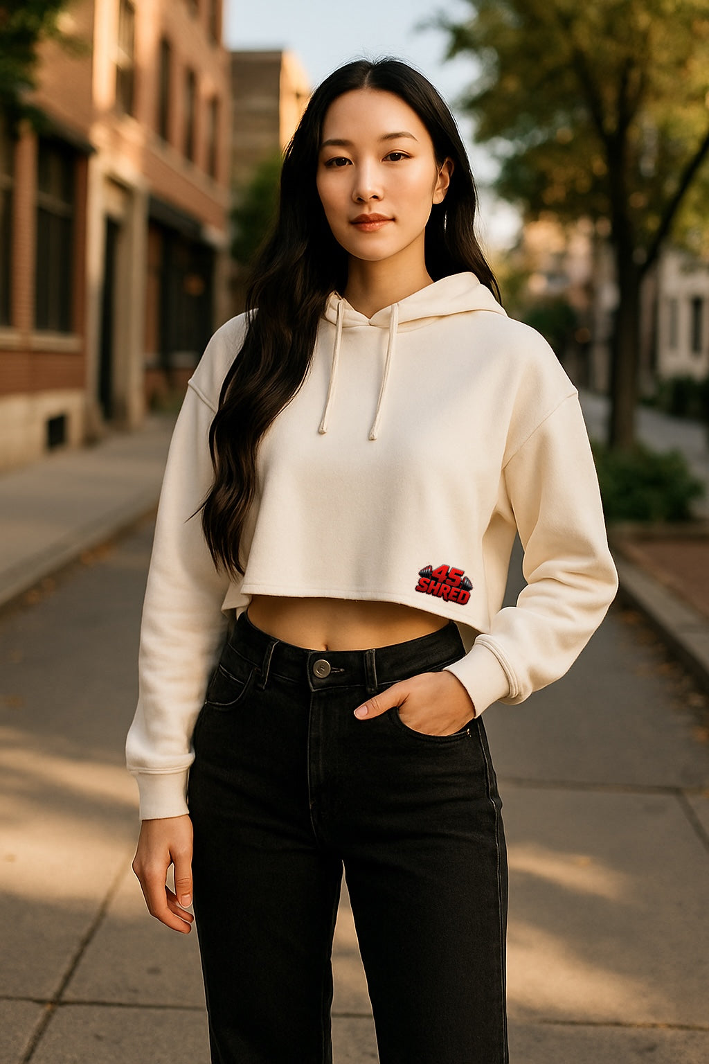 45 SHRED Crop Hoodie