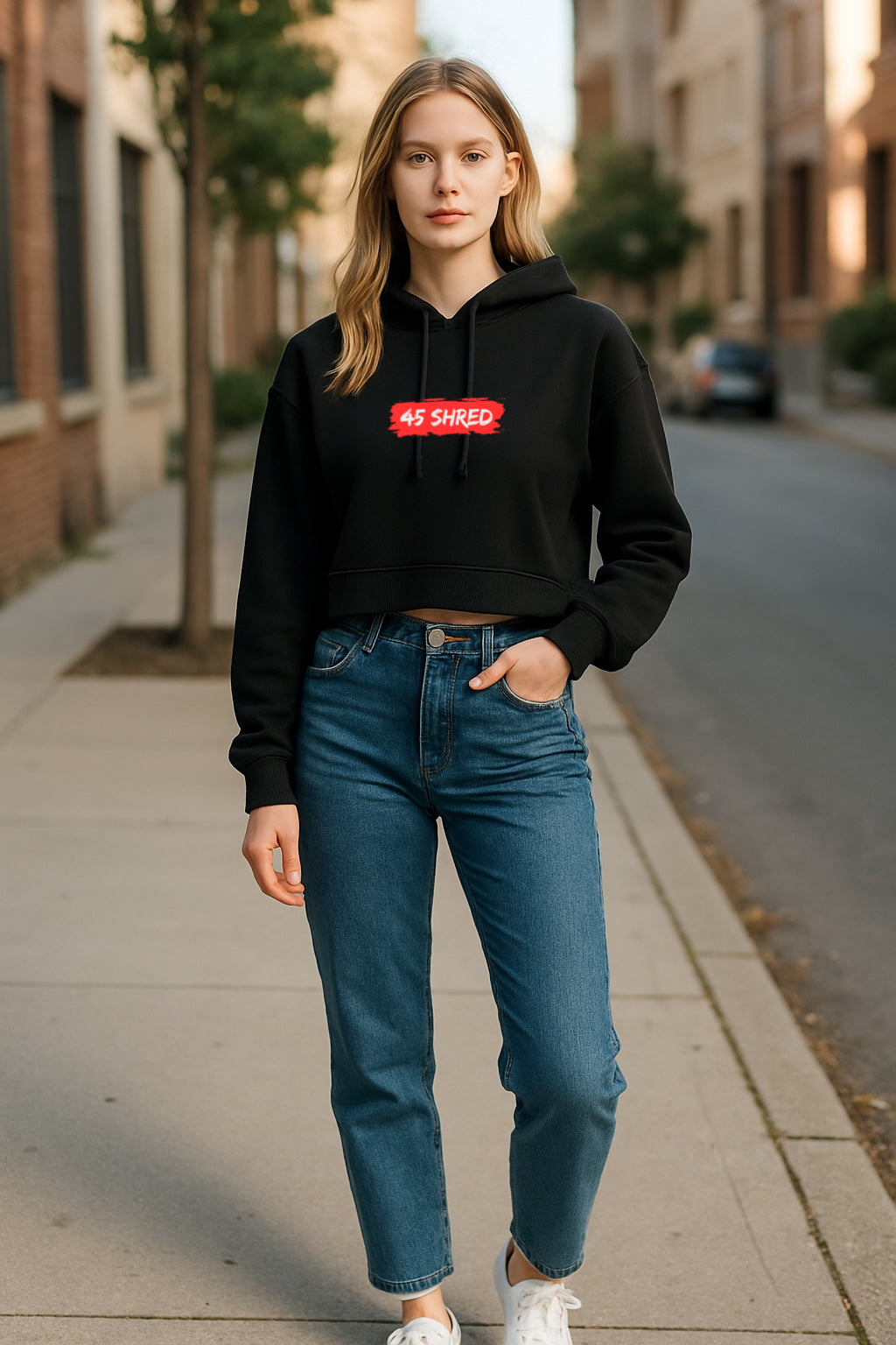 45 SHRED Crop Hoodie