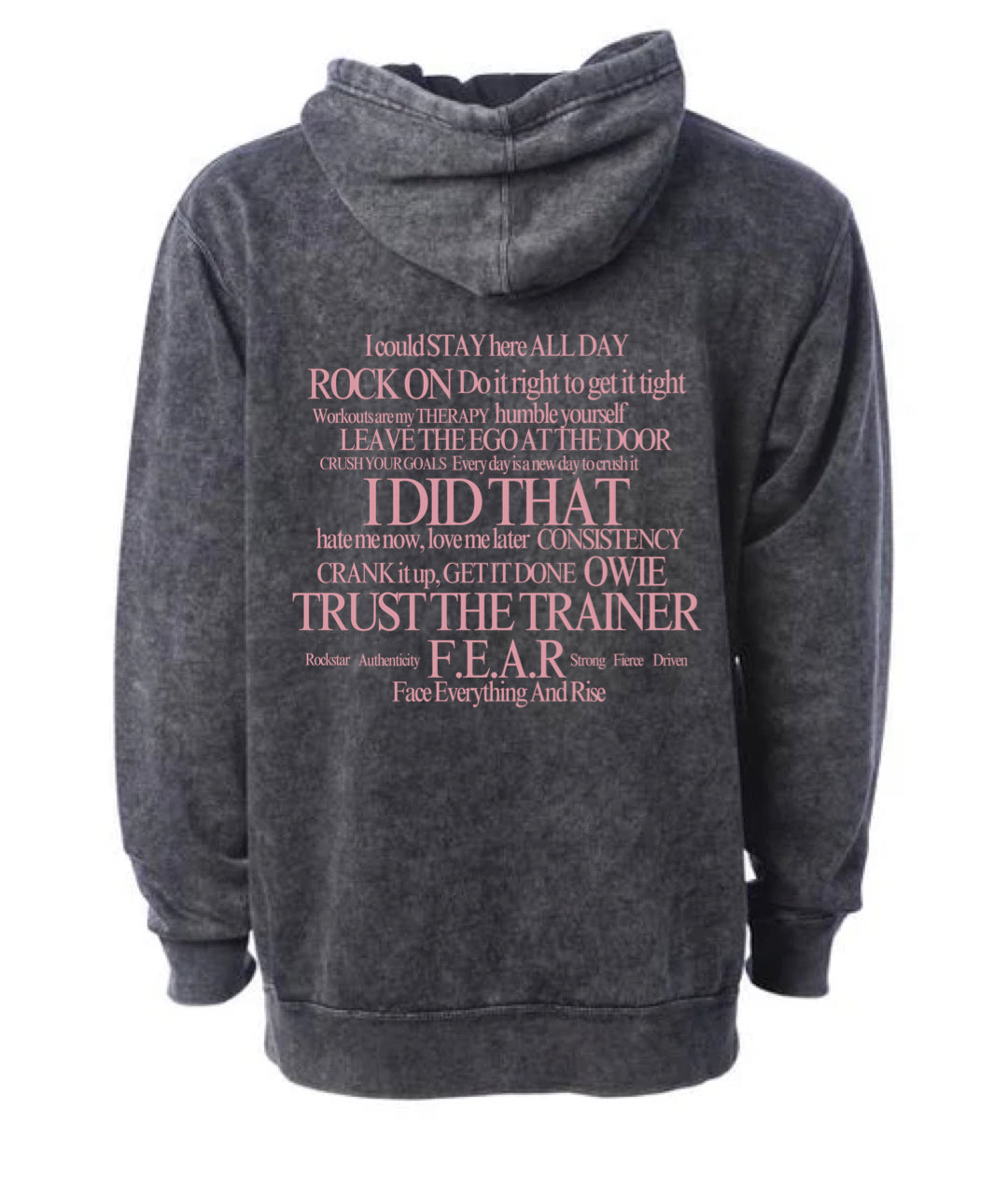 Sweat à capuche délavé The Legacy Lifting Club Collage (Modèle de groupe)