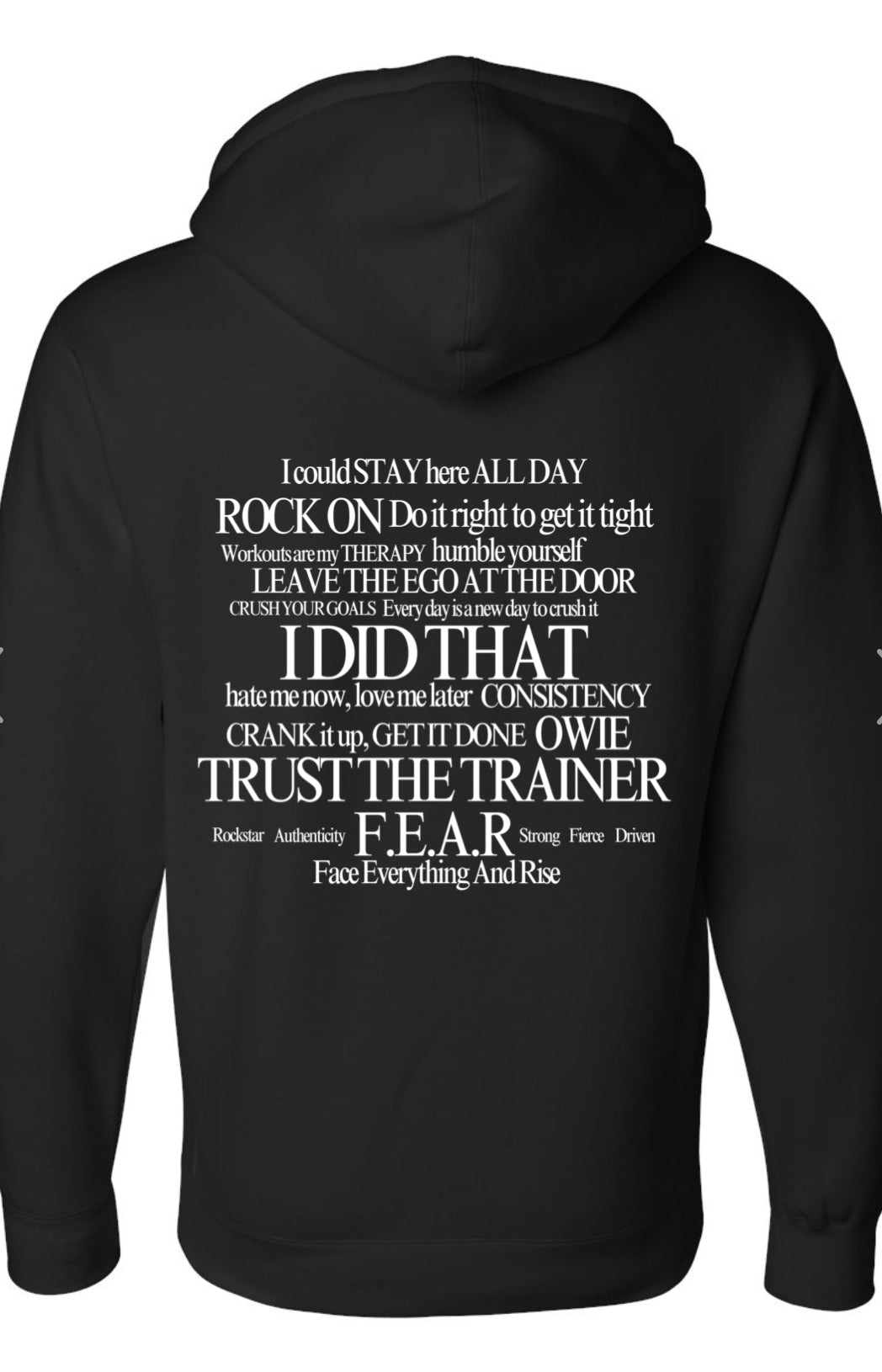 Sweat à capuche The Legacy Lifting Club Collage Noir et Blanc (Modèle de groupe)