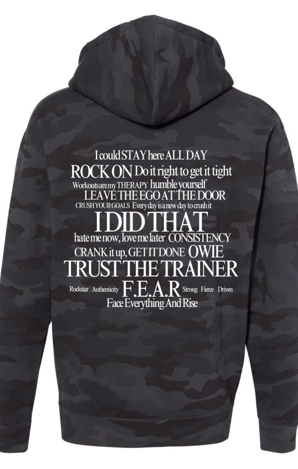 Sweat à capuche The Legacy Lifting Club Collage Noir Camouflage (Modèle de groupe)