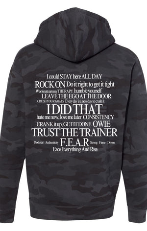 Sweat à capuche The Legacy Lifting Club Collage Noir Camouflage (Modèle de groupe)