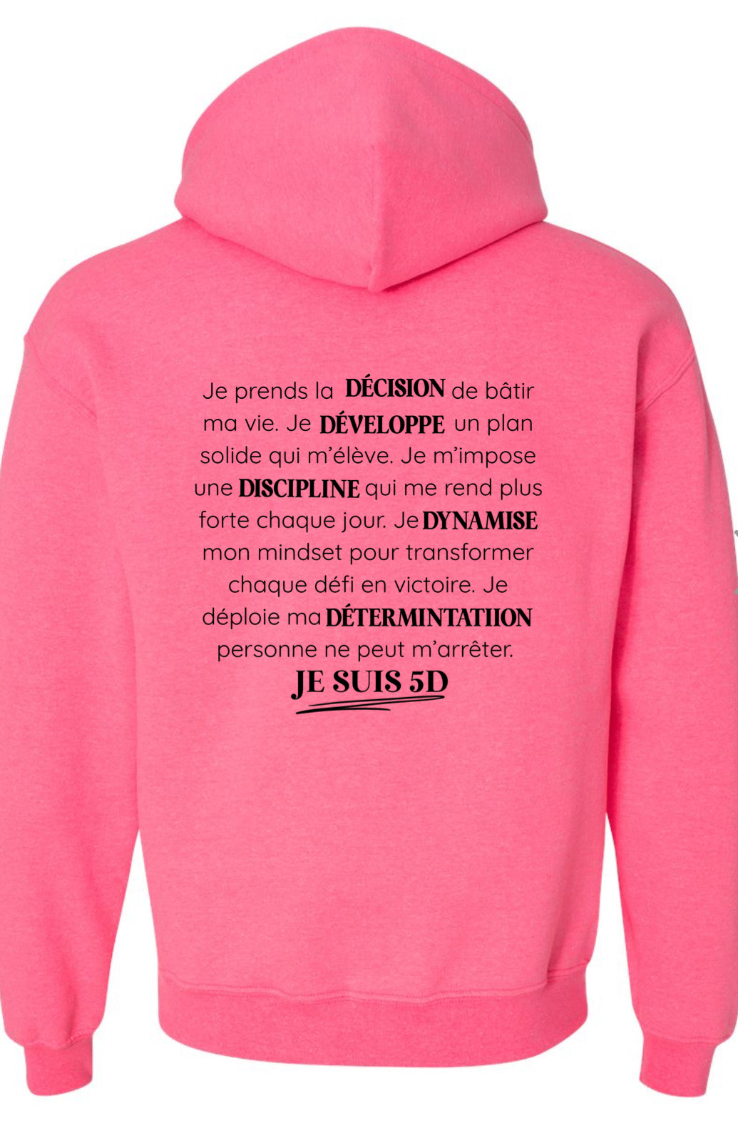 Sweat à capuche unisexe 5D mi-lourd 