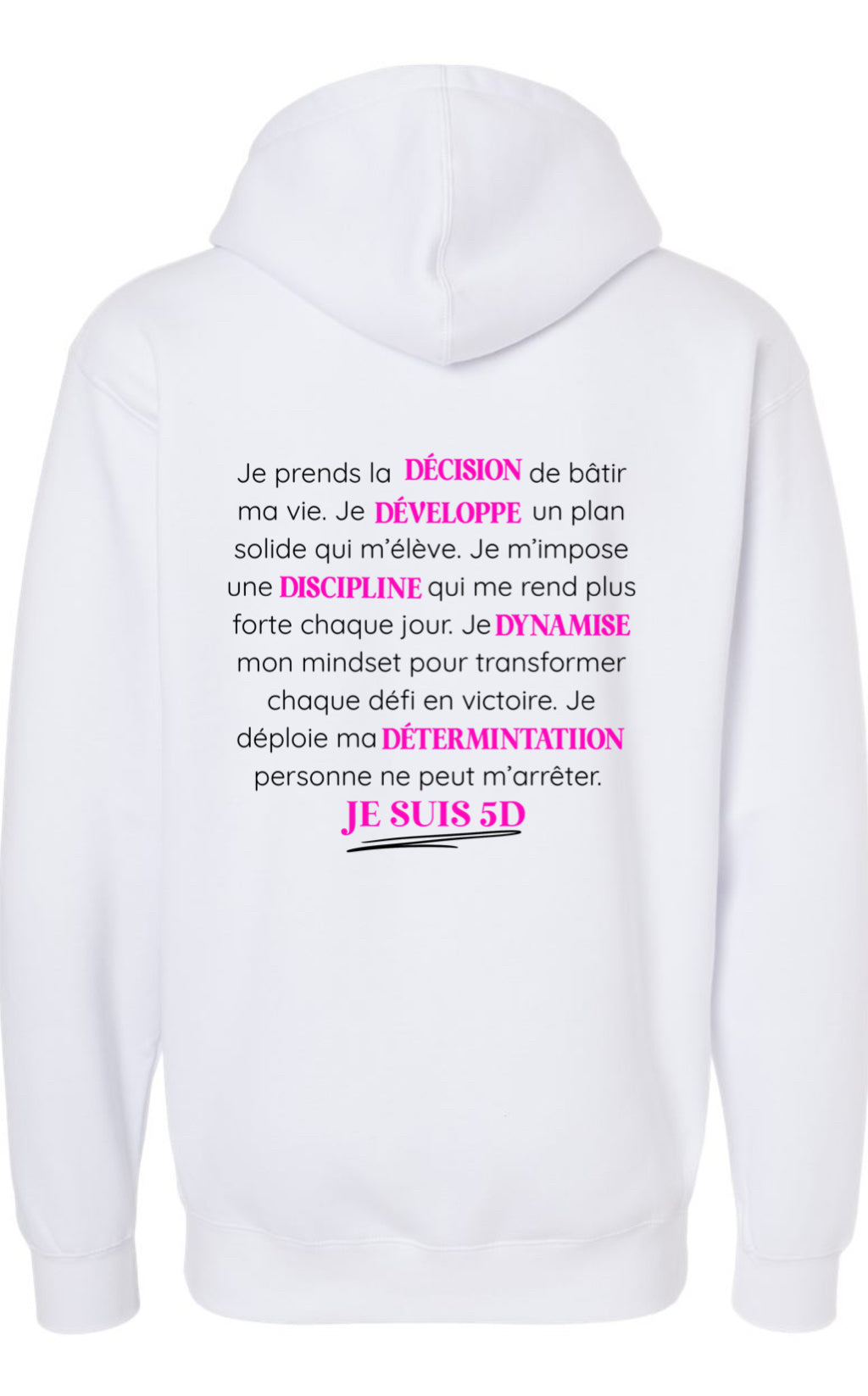 Sweat à capuche unisexe 5D