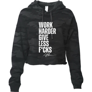 JOEL-ISM Ladies Crop Hoodie WORK HARDER