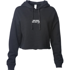 JOEL-ISM Ladies Crop Hoodie WORK HARDER