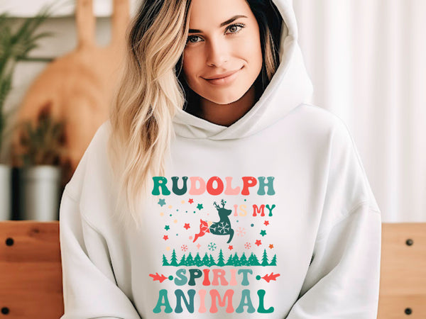 Rudolph is My Spirit Animal Hoodie main image 1