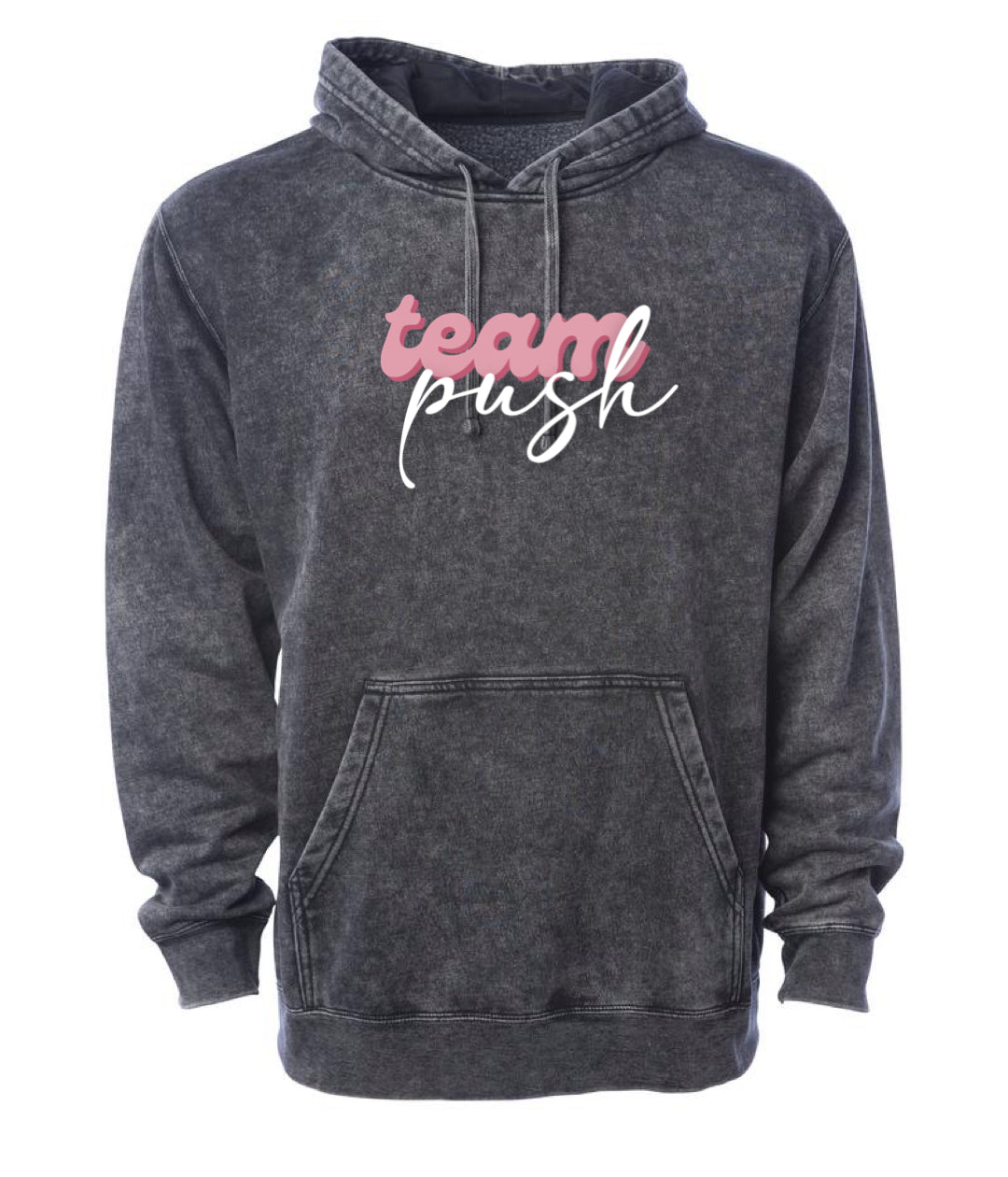 Sweat à capuche délavé Team Push 