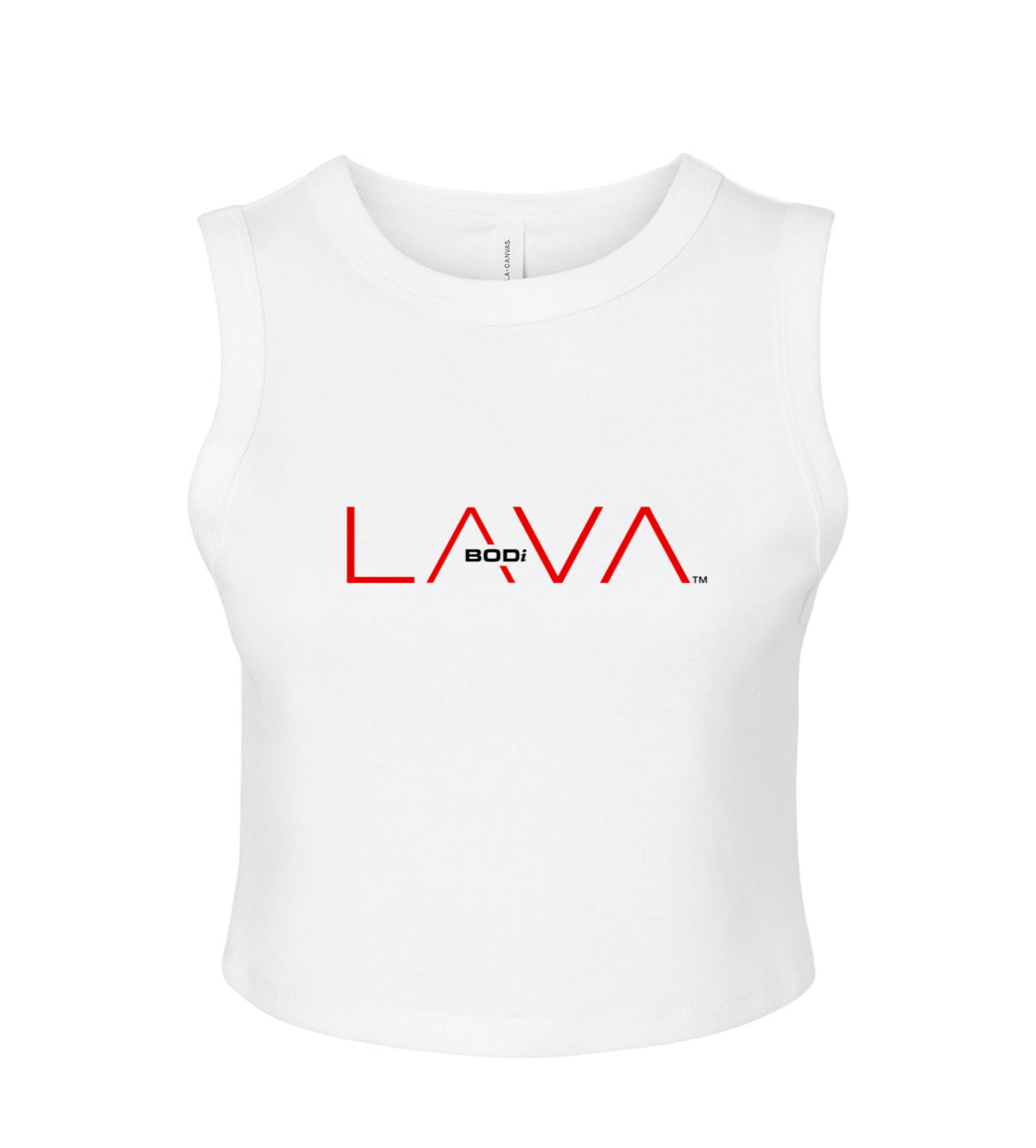 BODi LAVA Cropped Ribbed Tank