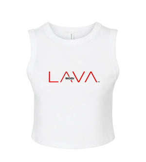 BODi LAVA Cropped Ribbed Tank