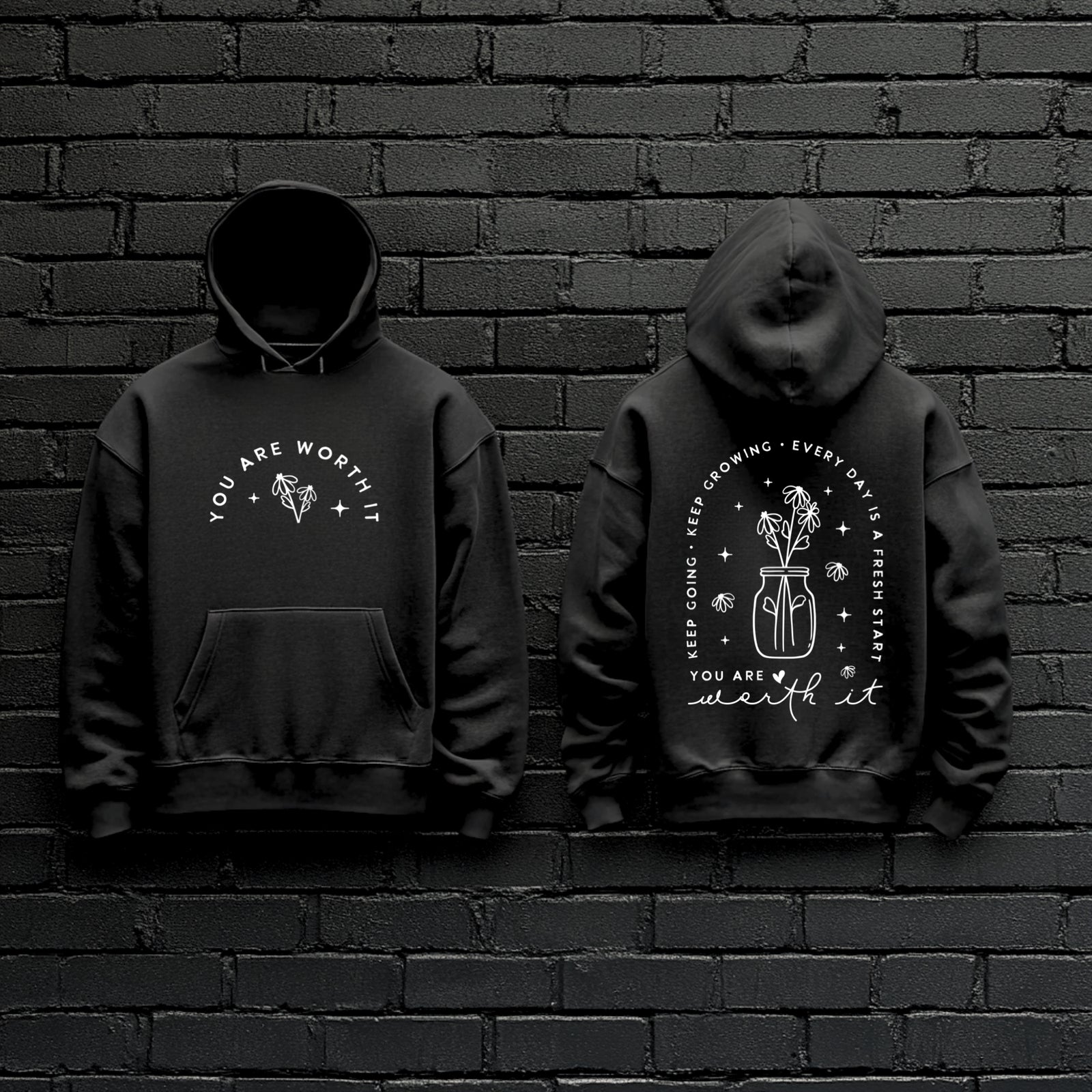 Sweat à capuche Bonheur