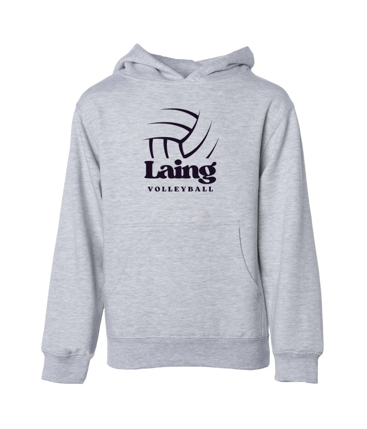 Sweat à capuche unisexe adulte Laing Volleyball (gris)