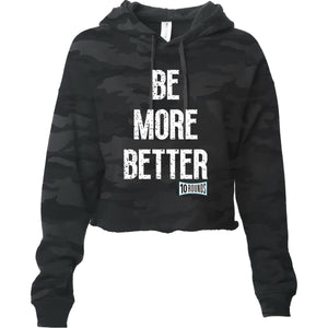 Sweat à capuche court pour femmes BODi 10 ROUNDS