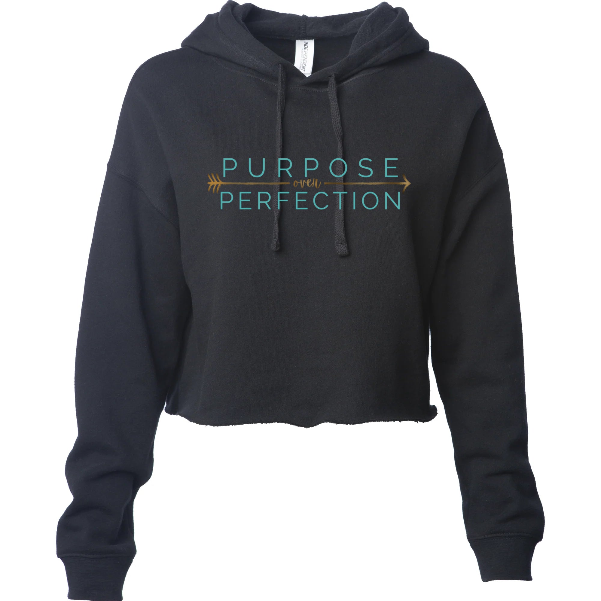 Purpose Over Perfection Ladies Crop Hoodie