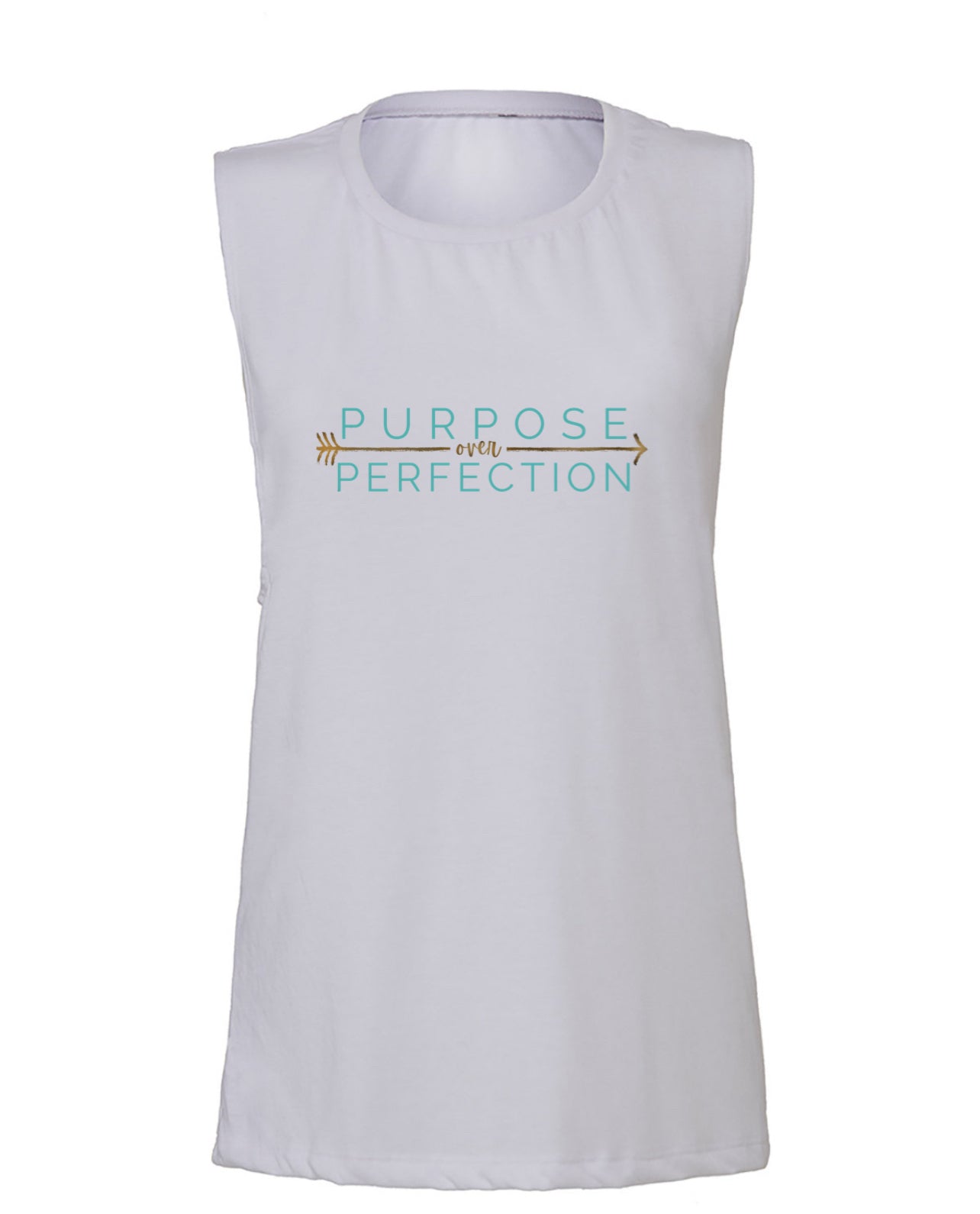 Purpose Over Perfection Scoop Muscle Tank