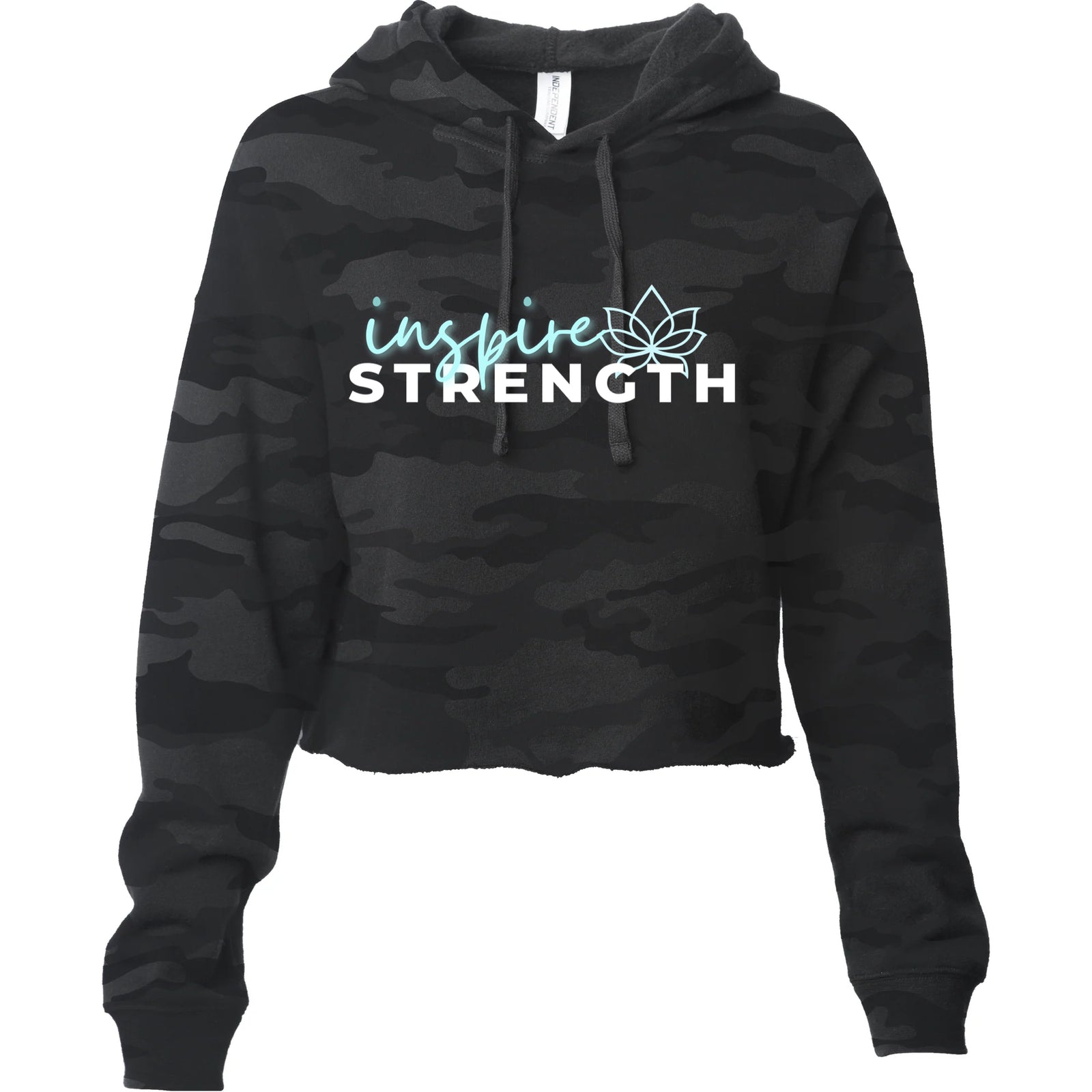 Sweat à capuche court Inspire Strength pour femmes