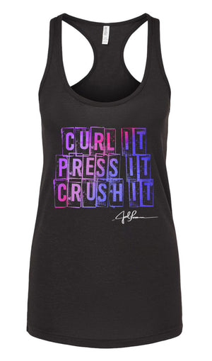 Joel-ism Racerback Tank Curl IT Press IT