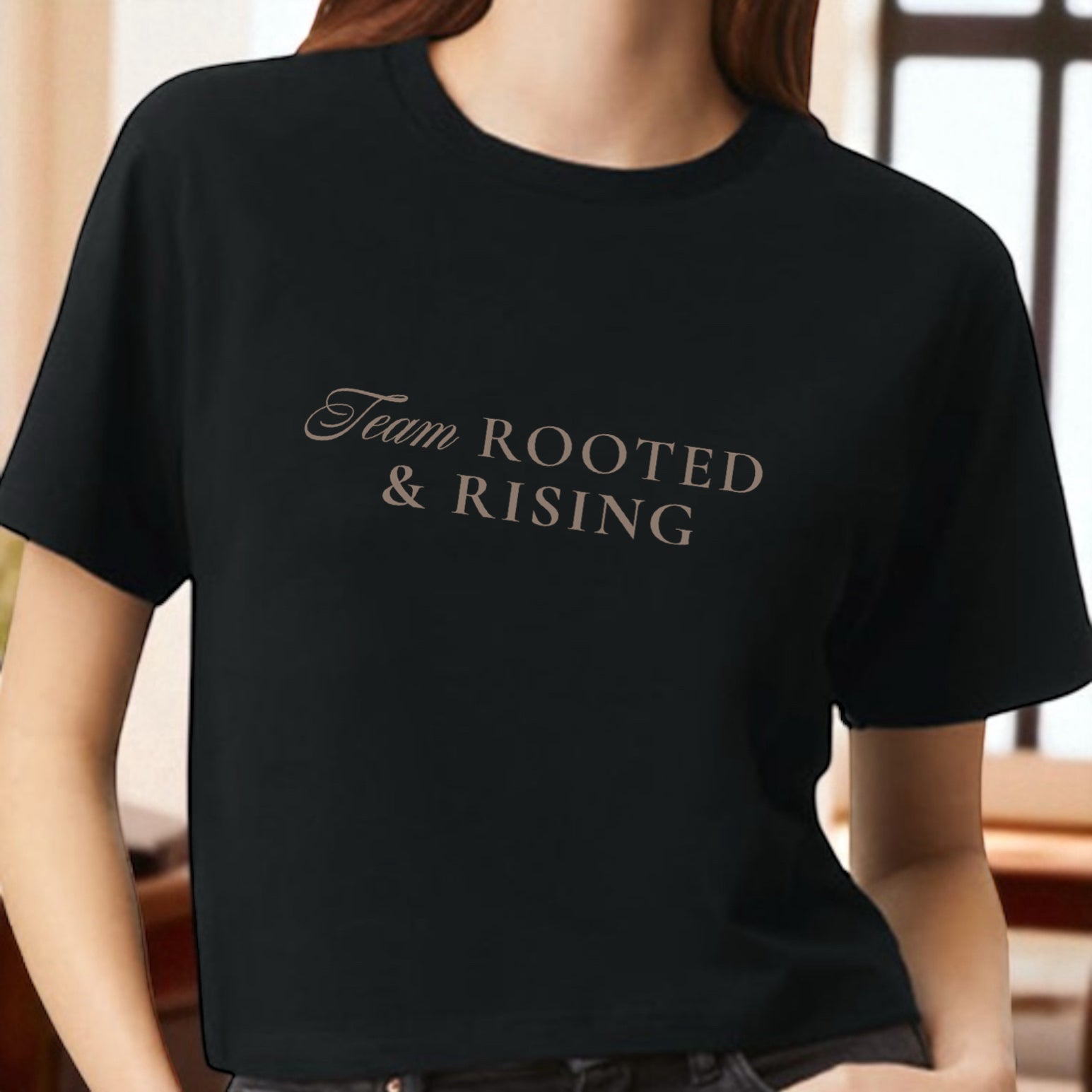 T-shirt court à carreaux Team Rooted &amp; Rising