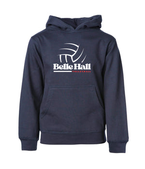 Sweat à capuche et t-shirt de volleyball pour jeunes de Belle Hall (bleu marine et blanc)