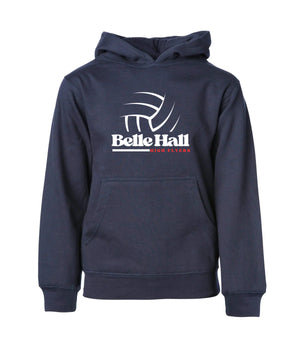 Belle Hall Volleyball Unisex Adult Hoodie & Tee ( Navy & White)
