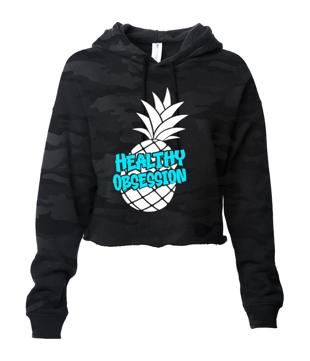 LOVE SIZE ME - Sweat à capuche court léger Healthy Obsession