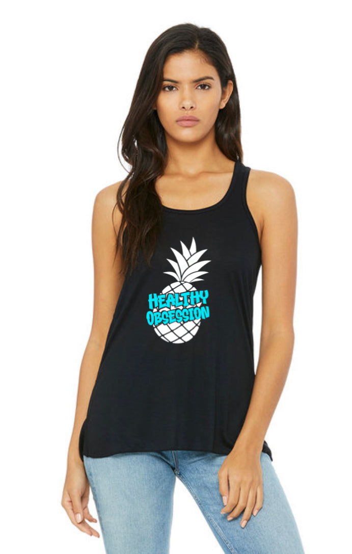 HEALTHY OBSESSION- Love Size Me Ladies Flowy Tank