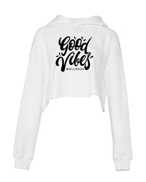 GOOD VIBES CROP HOODIE