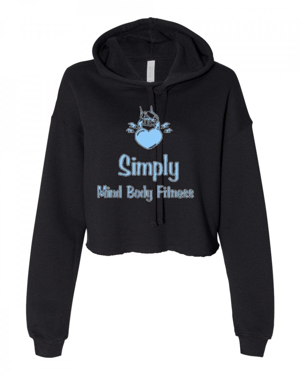 SIMPLY MIND BODY FITNESS FLEECE CROP HOODIE