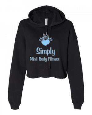 SIMPLY MIND BODY FITNESS FLEECE CROP HOODIE