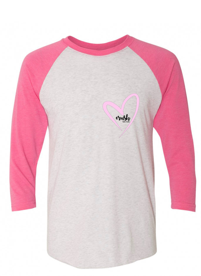 T-shirt unisexe raglan 3/4 Crush